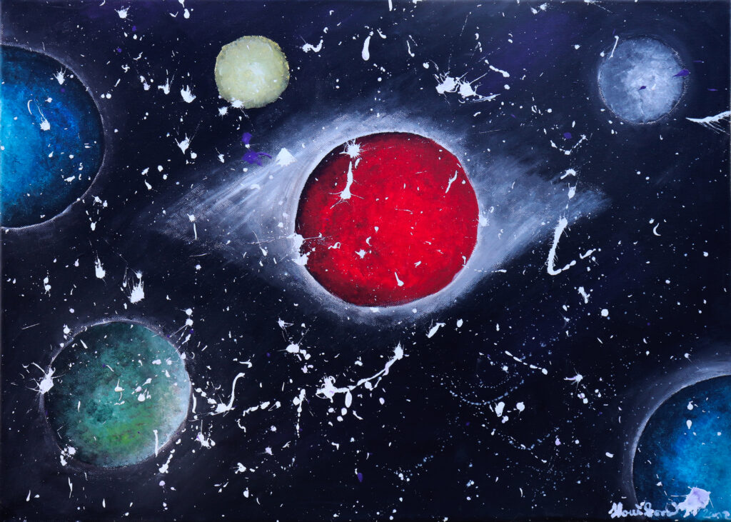 Andrea Houšková - abstraktní malba - Galaxie